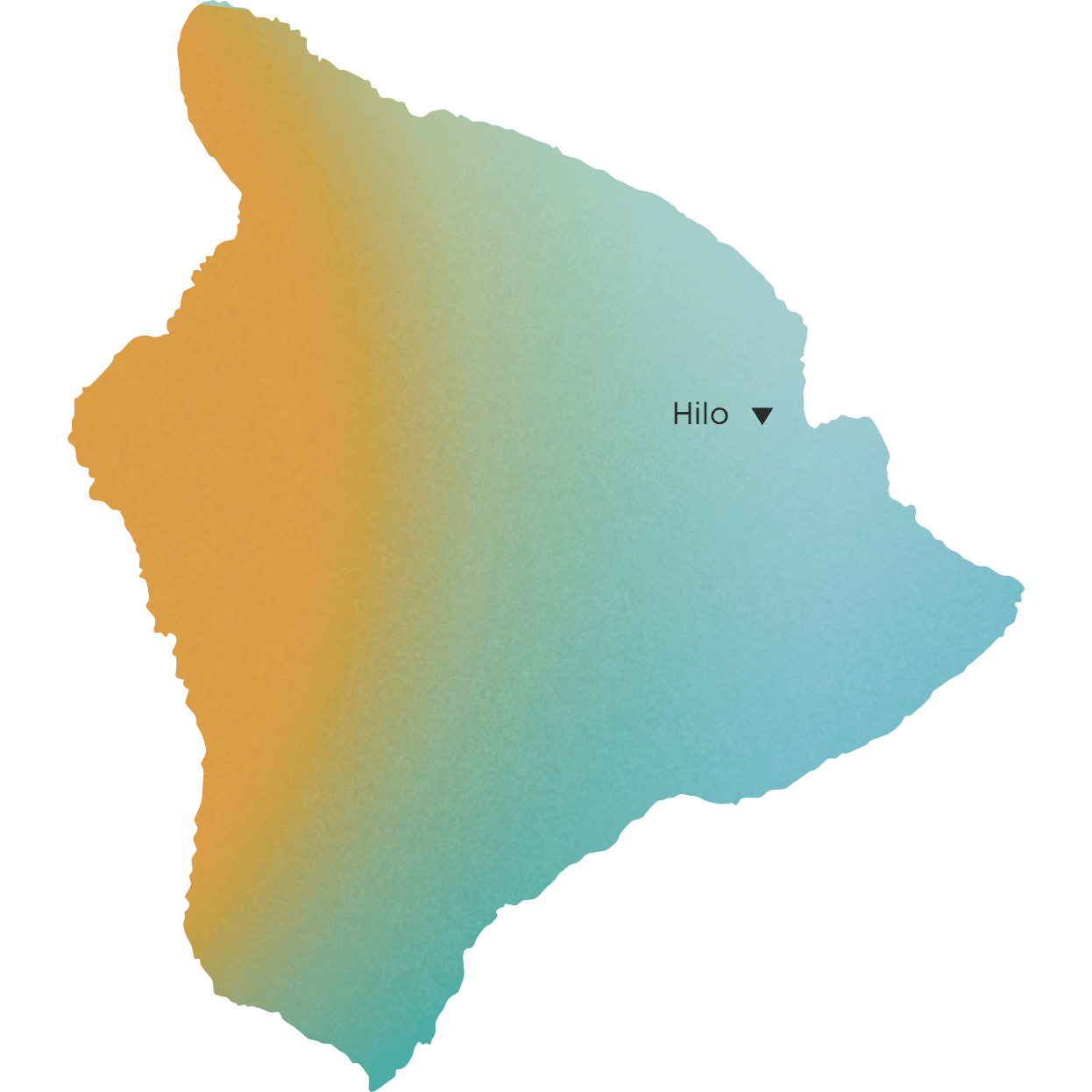 Map of Hilo Hawaii